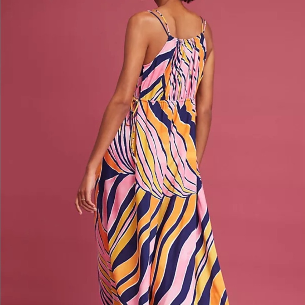Maeve Anthropologie Colorful Striped Maxi Dress Size 12